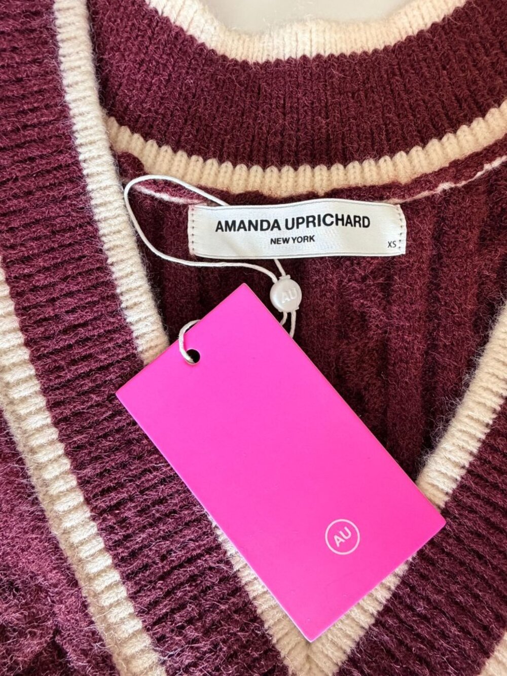 Amanda Uprichard Cambridge Vest Dress XS Burgundy NWT - Picture 4 of 7